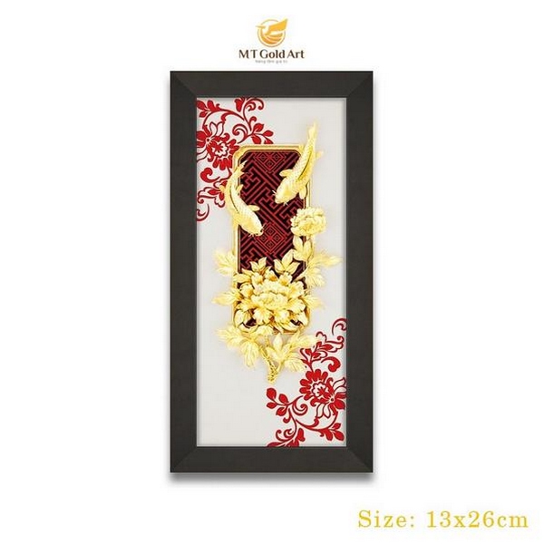 tranh cá chép hoa cúc 3