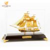 Mô hình thuyền buồm mạ vàng Mẫu 68 (Cỡ trung)