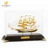 Mô hình thuyền buồm mạ vàng Mẫu 05 (Cỡ trung)
