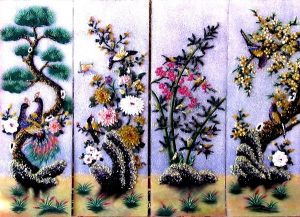 Tranh đính đá cây tùng