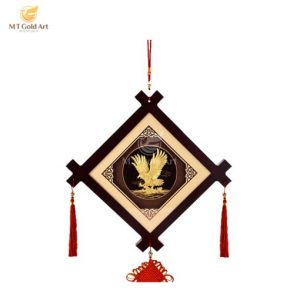 Tượng đại bàng tung cánh dát vàng (17x20x24cm)