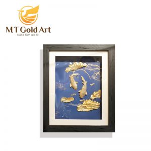 Tranh Cá Chép Hoa Sen Nền CNC 25x32