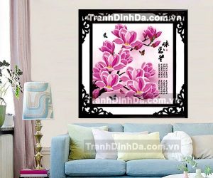 Tranh đính đá hoa lan