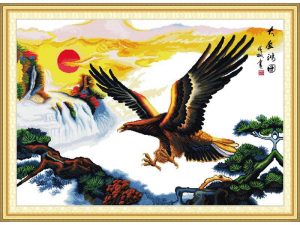 Tranh thêu chữ thập đại bàng