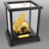 Tượng voi phong thủy dát vàng (17x20x24cm)