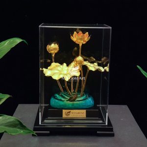 chậu sen dát vàng