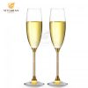 Ly champagne pha lê đúc vàng 220ml (G11)