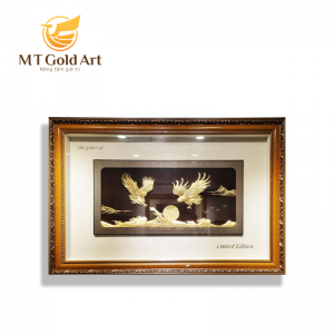 Tranh đại bàng tung cánh dát vàng (100x150cm)