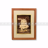 Tranh thuyền thuận buồm xuôi gió dát vàng (25x32cm)