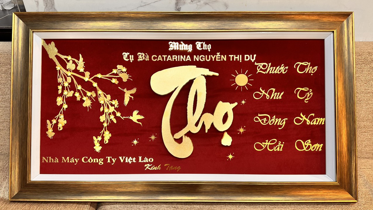 Quà mừng thọ sang trọng ý nghĩa nhất - tranh mừng thọ đặt làm theo yêu cầu Quà mừng thọ sang trọng ý nghĩa nhất - tranh mừng thọ đặt làm theo yêu cầu