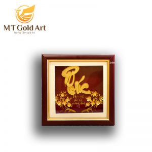 Tranh chữ Phúc dát vàng (27x34cm)