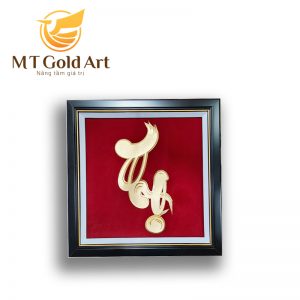 Tranh chữ thọ dát vàng 24k (50x50cm)