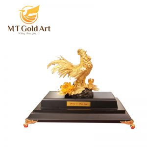 Tượng Thần Kê Dát Vàng 24K