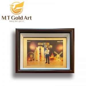 Tranh chân dung in trên nền vàng 24k - Thiết kế theo yêu cầu