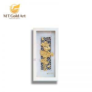 Tranh hoa mộc lan dát vàng 24k