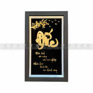 Tranh chữ đức dát vàng 24k - MT Gold Art