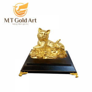 Linh vật mèo mạ vàng - Quà tết 2023