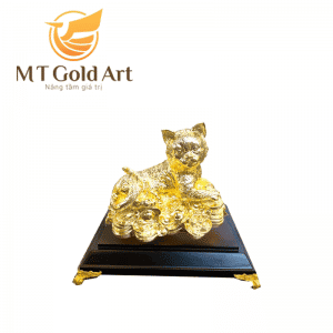Linh vật mèo mạ vàng - Quà tết 2023