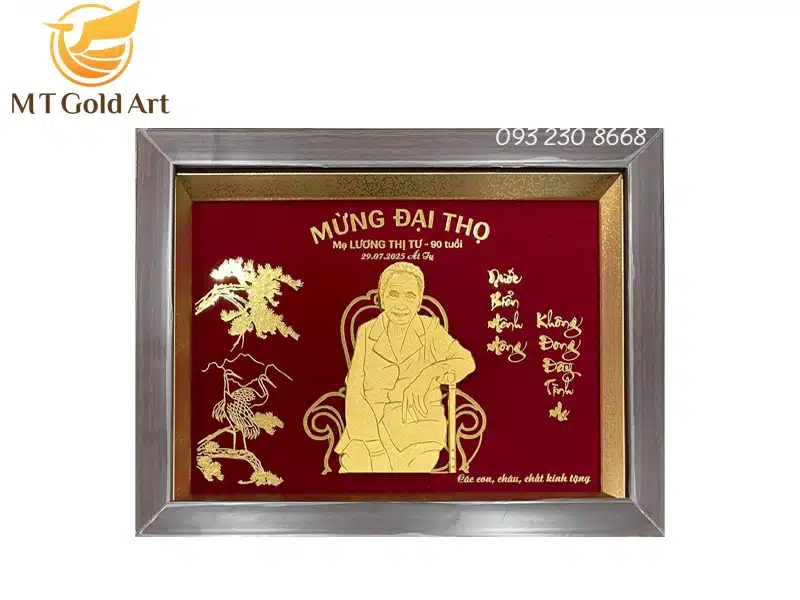 tranh chan dung mưng tho me