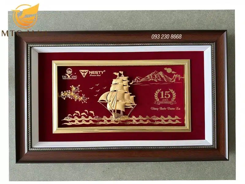 tranh thuyền thuận buồm xuôi gió quà tặng đối tác 