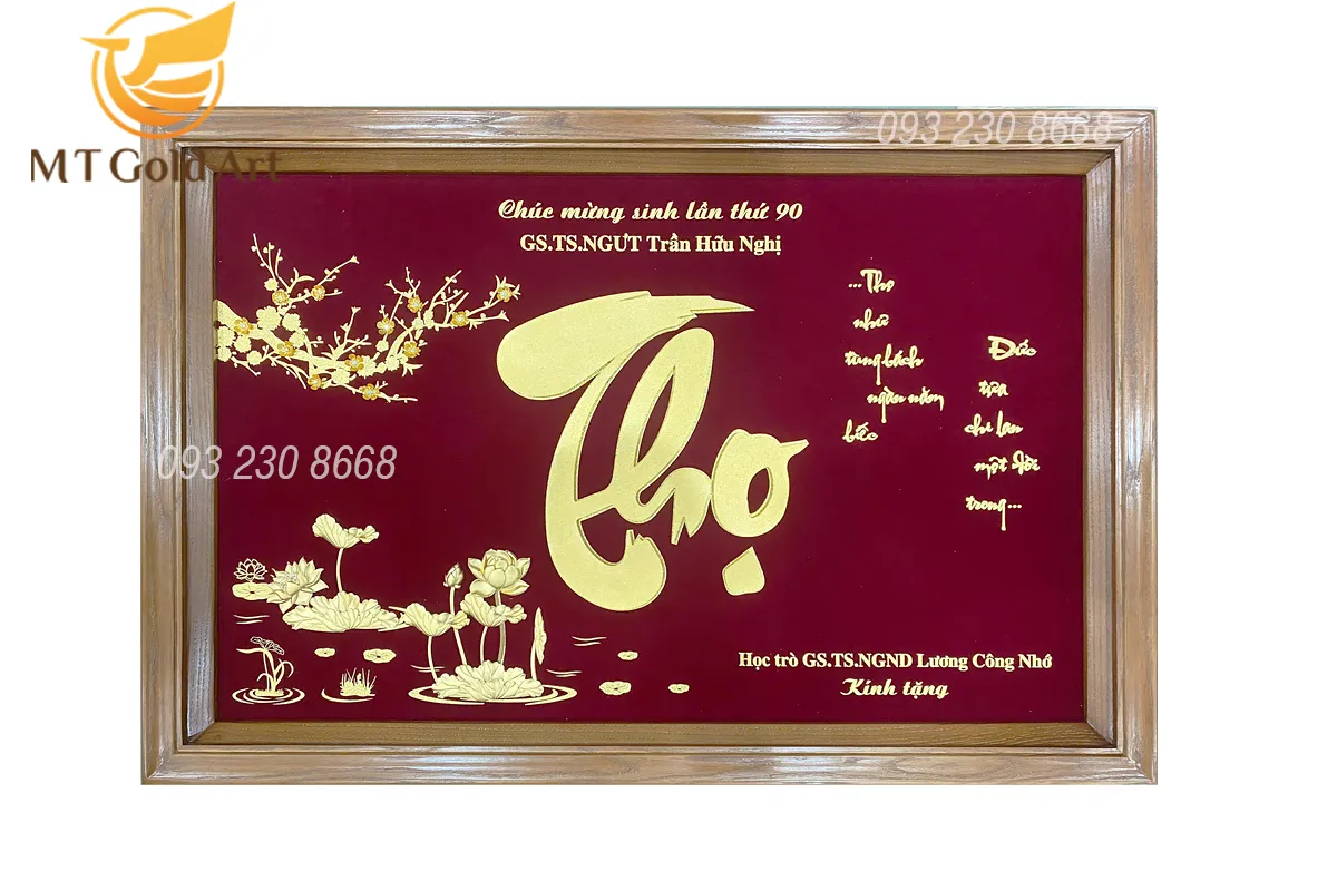 tranh chu tho qua sinh nhat 90 tuoi